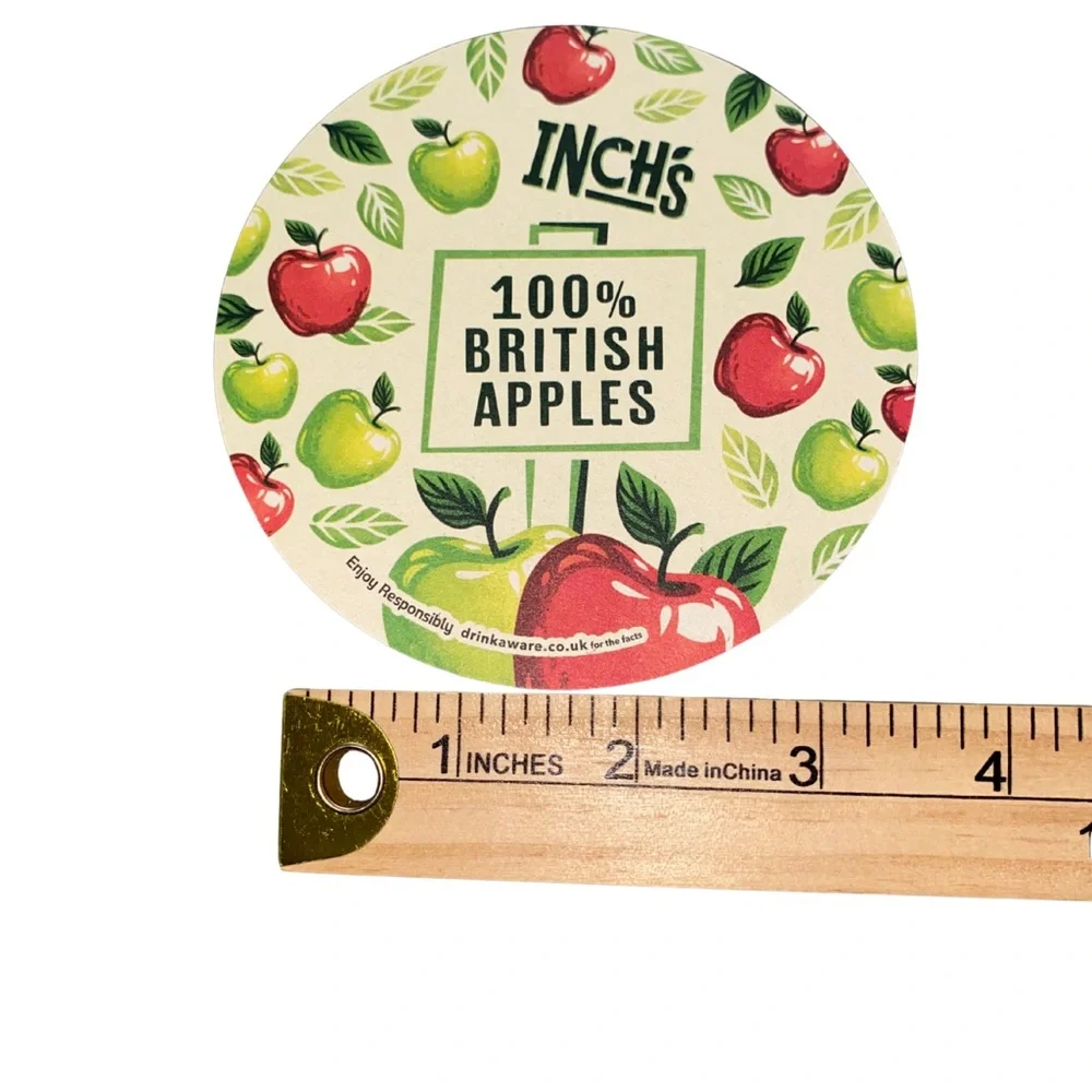 Inch’s Medium Apple Cider Coasters Set‎ of 2 Vintage Style Pub Beer Mats